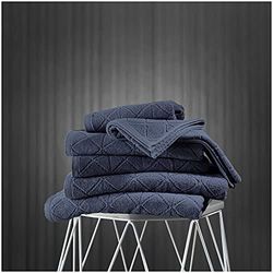 GC GAVENO CAVAILIA Luxury Egyptian Cotton 2 Pack Super Soft 600 GSM Geo Triangle Absorbent Bath Sheet, Blue, 90x140 Cm