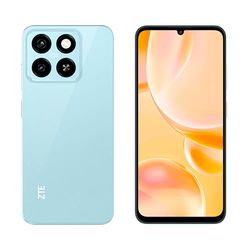 ZTE Smartphone Blade A55 Android 14 (17,14 cm (6,75 inch) HD+ display, 4G LTE, 4 GB RAM 64 GB intern geheugen, 13 MP hoofdcamera, KI-camera en 8 MP frontcamera, dual-sim, 2024, blauw