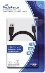 MediaRange MRCS160 Cble de charge et de données 1, 2m USB 3.1 noir