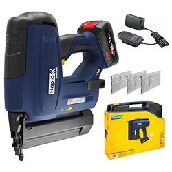 Rapid BNX50 18V P4A Accu Nageltacker Kit - Draadloze Nageltacker, Instelbare Inslagdiepte, Enkel Schot of Snelvuur, Voor Plinten en Sierlijsten - Met 2,5 Ah Accu, Oplader en Case (5001498)