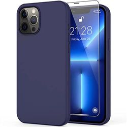 Qinzhijia Designad för iPhone 13 Pro MAX Case, iPhone 12 Pro MAX Case, Ultratunt stötsäkert silikonfodral med [Anti-Scratch Soft Microfiber Foder], 6,1 tum