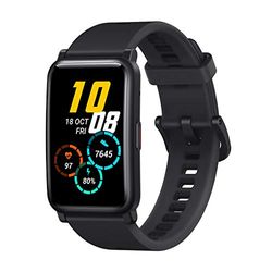 HONOR Watch ES HES-B09 Smartwatch voor dames en heren, met AMOLED-display, 1,64 inch, 5 ATM waterdicht, batterij tot 10 dagen en 95 trainingsmodi, meteorieten, zwart, 46 x 30 mm, rechthoekig