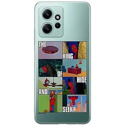 ERT GROUP etui na telefon Xiaomi REDMI NOTE 12 4G, case oryginalny i oficjalnie licencjonowany przez Marvel, wzór Spider Man 031, optymalnie dopasowane, plecki z TPU częściowo przeźroczyste