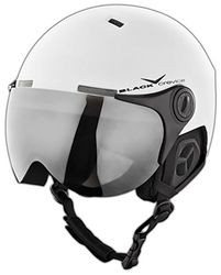 Black Crevice BCR140198-WS-1_Matt White/Black_54-57 - Casco da Sci, 54-57, Colore: Matt White/Black