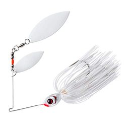 Booyah Glow Lame Double en Saule Leurre de pêche, Blanche-Neige