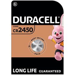 Duracell 2450 Pilas de botón de litio 3V (pack de 1) - Larga duración garantizada - Para llaves de control remoto y dispositivos domésticos - Embalaje Baby Secure - Garantía de 10 años en su embalaje