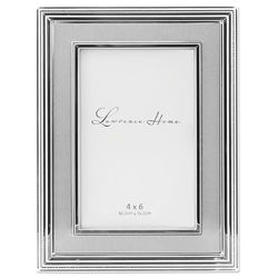 Lawrence Frames Cadre Photo en métal plaqué Argent, Panneau intérieur argenté brossé, 10,2 x 15,2 cm