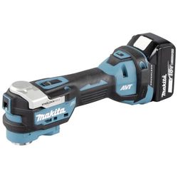 Makita DTM52T1JX2 - Herramienta multifunción (18 V, 5,0 Ah, 1 batería, cargador y 44 accesorios), color azul