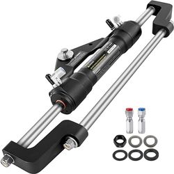 VEVOR Hydraulische stuurcilinder, 300 pk, hydraulische stuurinrichting aan de voorkant gemonteerde hydraulische buitenboord-marine-stuurset zonder hydraulische slang en helm voor