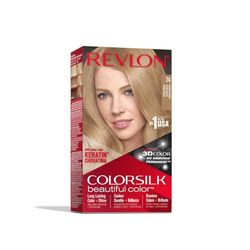 Revlon Colorsilk Beautiful Cor, Coloração empilhar permanente, com queratina e aminoácidos, cor intensa, longa duração, sem amoníaco, resultados naturais, tom 74 loiro médio