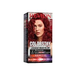 Revlon ColorStay - Coloration Permanente - Coloration Cheveux Longue Tenue - Couvre 100% des cheveux blancs - Jusqu’à 8 semaines - Huile de Macadamia et de Beurre de Murumuru - N6.6 Rouge Intense