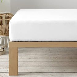 Degrees Home Kollektion – Bajera lakan 105 x 200 x 33, justerbar, upp till 33 cm madrass, borstad mikrofiber, säng 105, vit