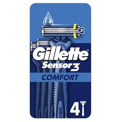 Gillette Sensor3 Comfort, Disposable Shaving Razors for Men, Men’s Razors with Lubrastrip, 6x4-Pack,Packaging May Vary