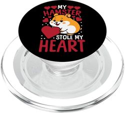 Cute Hamster Valentines Day Heart My Hamster Stole My Heart PopSockets PopGrip for MagSafe