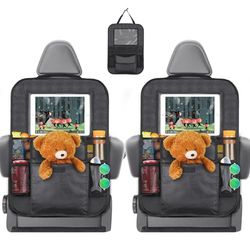 Romon Car Back Seat Organizer for Children, Waterproof Car Back Seat Organizer with Plenty of Storage Space, Protect Car Seats Children Long Journey(2 Pieces)
