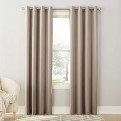 Sun Zero Barrow - Confezione da 2 tende a pannello con occhielli ad alta efficienza energetica, 137 x 241 cm, colore: pietra