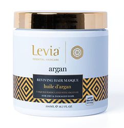 Levia | Maschera Nutriente all'Argan |Ripristina la vitalità dei capelli | Idrata e rinforza |Capelli lisci e setosi | Olio di Argan| Indicato per capelli secchi e danneggiati | Senza crudeltà |500 ml