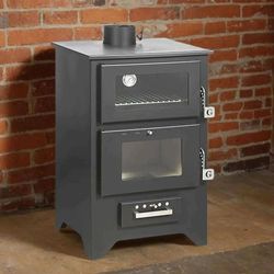 Dmora Dtavarill Wood Stove, Wood Fireplace, Wood Fireplace, Rustic Stove, Made in Italy, 59 x 51 H91 cm, Black