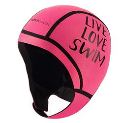 Buddyswim neopren-badmössa 2,5 mm för simning utomhus, rosa, S
