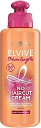 L'Oreal Paris Elvive Dream Lengths No Haircut Leave-In Cream, Reduce Breakage, Enriched with Castor Oil, For Long, Damaged Hair 200m