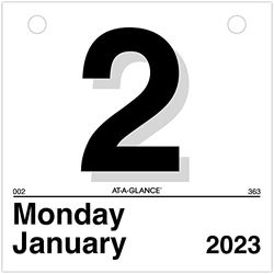 AT-A-GLANCE Recambio de calendario de pared diario 2023, Today Is", 6 x 6 pulgadas, pequeño (K150)
