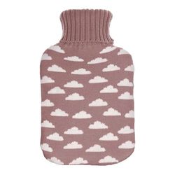 Bolsa de agua caliente 1,7L, forro suave, 20x32x4 cm, flexible, ideal para calentar y aliviar molestias musculares.