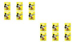ALMACENESADAN -4738, Disney Mickey Pack bestaande uit 12 feesttassen, tassen voor feestjes en verjaardagen, afmetingen 16 x 23 cm (8435510347383)