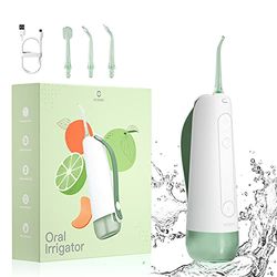 Oclean W10 Hydropulseur Sans Fil Avec 4 Embouts De Jet Remplaçables, Irrigateur Oral Professionnel, Portable Pour Voyage Et Usage Au Quotidien, 5 Modes, Rechargeable - Vert