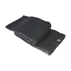 Adam Hall Accessories 0152 X 63 - Blackout Cloth B1 Black with Burnished Grommets Hemmed 6 x 3 m