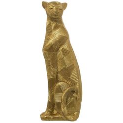 Alexandra House Living Decoratief figuur, goud, acryl, kunststof, melamine, cheeta, 9 x 8 x 26 cm