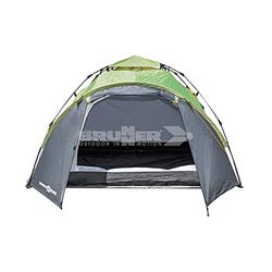 Brunner Blitz 3 Tente Automatique dôme pour 3 Personnes, Polyester, Gris foncé/Vert