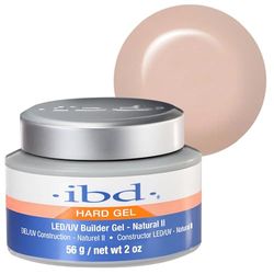 IBD Hard Gel - LED/UV Builder Gel Natural II, 1 pack (1 x 56 g) - MADE IN USA - Premium building gel for gel nails