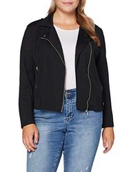 ONLY Carmakoma CARGOLDTRASH Biker Jacket Chaqueta, Negro, XL para Mujer