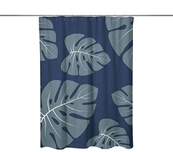 Bonamaison 1 Unidad Digitally Printed Shower Curtain, Polyester, Blue, 140 x 200 Cm