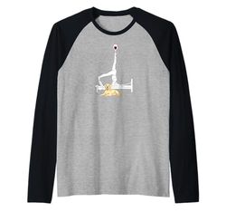 Pilates vino Reformer Pilates con Labrador Retriever giallo Maglia con Maniche Raglan