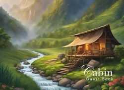 Cabin Guest Book: Guest Book for Vacation Home, Airbnb, Visitor Rental, Visitor’s Log Book for Recording Name & Memories