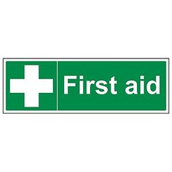 VSafety "First Aid" Sign, Landschap, (Pack van 3)