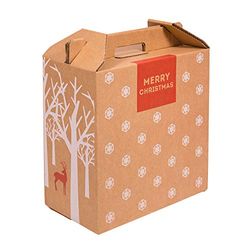 Only Boxes, Caja para Vino, Estuche de 6 botellas de vino, Caja para lote de navidad, Impreso, 4 Unidades