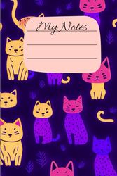 Cat lovers notebook, Notebook, Gift: 6 x 9 "