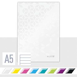 Leitz Wow - Cuaderno de tapa rígida, A5, Blanco