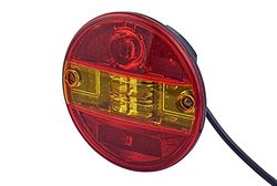 HELLA 2SD 344 100-001 Piloto traseiro - LED - 24/12 V - Montagem/aparafusado - Cor da tulipa: vermelho/amarelo - cabo: 500 mm - esquerda/direita - Qant. : 1
