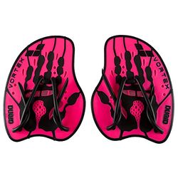 arena Unisex flytande tävling träningshjälp hand paddle Vortex (ergonomisk, för kraft- och teknikträning), rosa-svart (95), M