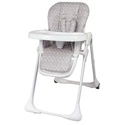 Bambisol Chaise Haute Bébé Evolutive Pliable | Roulettes, Assise Réglable, Dossier Inclinable | Zen Gris
