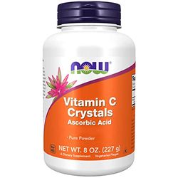 Now Foods, Vitamin C Powder, Acide L-Ascorbique, 227g Poudre végétalienne, Testé en Laboratoire, Sans Gluten, Végétarien, Sans Soja, Sans OGM
