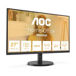 AOC U27B3A Écran UHD 27", Haut-Parleur, HDR10 (3840 x 2160, 60 Hz, HDMI 2.0, DisplayPort 1.4), Noir
