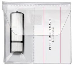 VELOFLEX 2256010 - USB-stick-hoezen USB-stick-tas visitekaartjeshoes, PP, 10 x 10 cm, zelfklevend, glashelder, 5 stuks