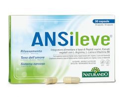 Naturando Ansileve Complemento Alimenticio Para El Relajamiento Y El Bienestar Mental con Péptidos hidrolizados, Melisa, Rhodiola, Griffonia- 30 Cápsulas Sin gluten