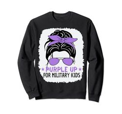 Purple Up para niños militares Mes del niño militar Sudadera