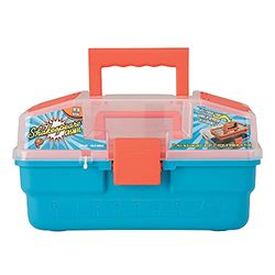 Shakespeare Cosmic Tackle Box One Size, Storage Box, Tackle Management, Kids Fishing, Kids Storage Play Box with Spill Proof Tray and 27 Piece Tackle including Floats, Hooks, Bait Unisex, Orange