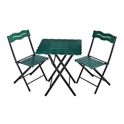 Set de Mesa y Sillas de Jardín Negro